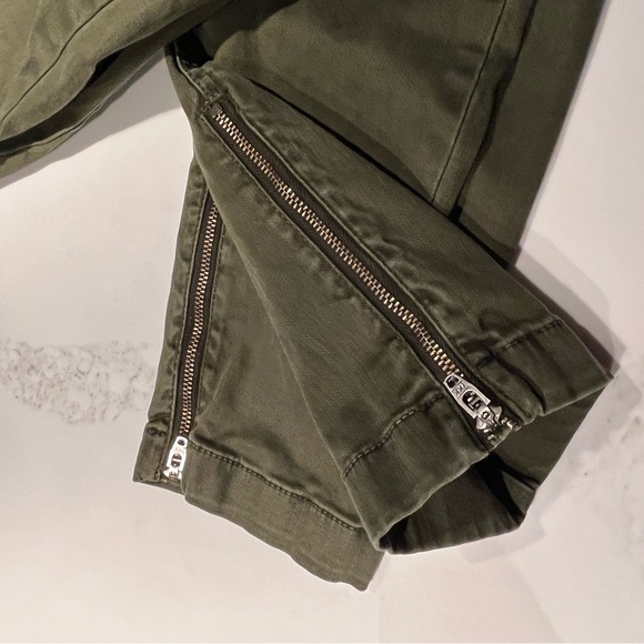 Khaki green stretch pants with ankle zipper.  J Crew - women’s size 27. - Picture 6 of 8